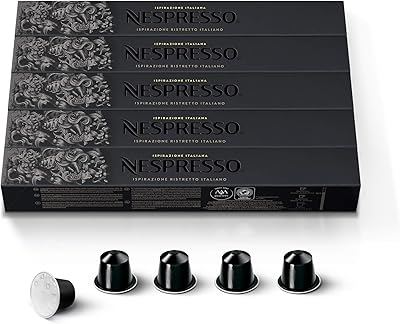 Nespresso Original Ristretto coffee capsules - Force 10 - For Ristretto and Espresso - 50 capsules (5 packages of 10).. DIAYTAR NIGERIA makes quality accessible with low prices and reliable 5-8 day nationwide delivery.