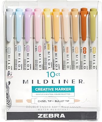 Set of double end highlights Zebra pen -mildliner, pointed and beveled points, neutral ink colors matching, pack of 10 (78701).. Shop millions of products across categories on DIAYTAR Nigeria — delivered right to your door.