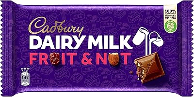 Cadbury Dairy milk chocolate bars with fruit and nuts, 230 g.. DIAYTAR NIGERIA: Your gateway to affordable online retail with reliable delivery within the week.