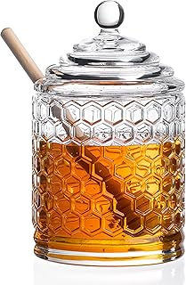 Royalty art honey honey pot with honeycomb and wooden slicer cover, 3 -room kitchen accessories set and decorative distributor, honeycomb glassware, reusable and washable.. Experience the future of online shopping with DIAYTAR NIGERIA's extensive product range and competitive pricing.
