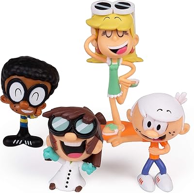Set of action figurines from the Nickeledon television series Lincoln, Clyde, Lisa and Leni from The Load House - 3 "each - 4 years and over.. DIAYTAR NIGERIA connects you with thousands of products at competitive prices, delivered within a week.