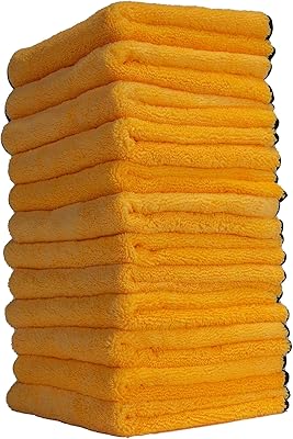 Chemical Guys Mic_506_12 Luxury microfiber napkins of professional quality, golden (16 "x 16") (package of 12) - without danger for car washing, domestic cleaning and drying of animals.. Shop with confidence at Nigeria's leading affordable e-commerce platform with reliable delivery services.