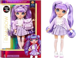 Rainbow High Junior Purple Willow 9 -inch doll with opening and closing doll accessories.. DIAYTAR NIGERIA: Making quality products accessible to all Nigerians at affordable prices.