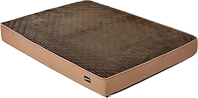 Amazonbasics foam bed for cats or dogs - size l, in brown flannel.. DIAYTAR NIGERIA combines extensive product options with budget-friendly prices, delivered in 5-8 days.
