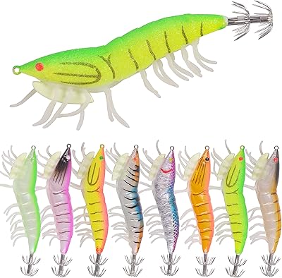 Wooden light sammar fishing lure with shiny legs for salt water fishing - 8 pieces/bag.. DIAYTAR NIGERIA puts thousands of products at your fingertips with affordable prices and delivery within a week.