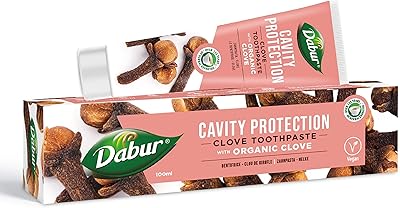 DABUR CLOVE toothpaste with organic cloves - prevents cavities, relieves teeth and keeps oral hygiene 100 ml.. You shop, we deliver — quick and easy with DIAYTAR Nigeria.