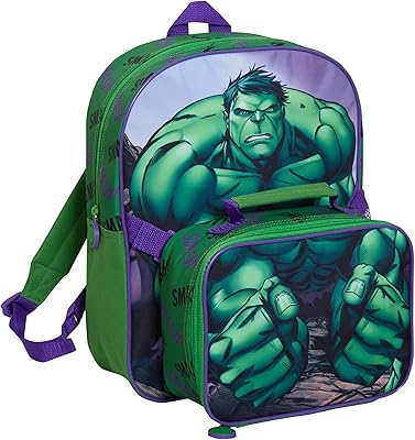 Marvel Hulk backpack with children's lunch bag for children.. Enjoy the simplicity of shopping with DIAYTAR NIGERIA, offering vast choices delivered in just 5-8 days.