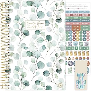 Bloom Daily Planners School agenda 2023-2024 (July 2023 - July 2024) - 5.5 "x 8.25" - Weekly/monthly agenda with stickers and bookmarks - Boho Green.. Explore the biggest product variety online — only at DIAYTAR Nigeria.