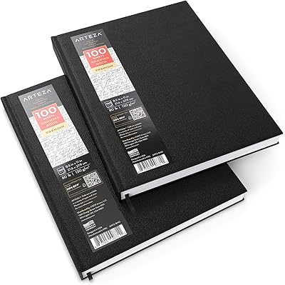 Arteza rigid coverage sketch book and white cartridge paper connected 2 x 100 sheets each 400 pages 21.6 cm x 27.9 cm.. Shop confidently on DIAYTAR Nigeria — everything you need, delivered quickly.