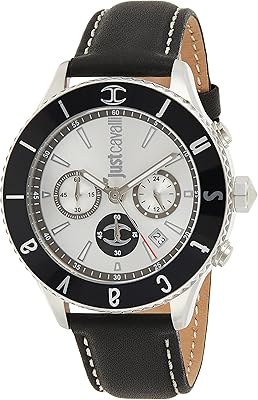 Just Cavalli Gentleman's Just Duo Stainless Steel Watch, JC1G155L0015 model - Analog quartz watch for men with real leather bracelet, silver.. Get what you need, when you need it — DIAYTAR Nigeria delivers fast.