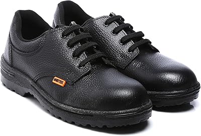 UNISTAR Safety Shoes in True Leather Protection of Tree Safety Shoes True Leather For Construction Workers | Unistel_01-Black.. DIAYTAR NIGERIA delivers more than products - we deliver affordable solutions within days.