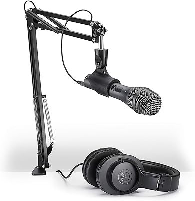 Audio Technica AT2005USBPK Vocal Diffusion/Podcasting microphone kit, includes USB and XLR outputs, an adjustable pole arm and control headphones, black.. Shop local, shop fast — DIAYTAR Nigeria delivers across the country.