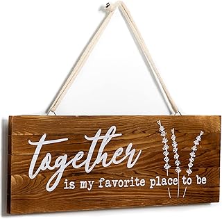 Together Wall Decoration Wood Panel, Together, Inspiring Messages Printed on real wooden boards, Rustic Wood Decorative Wall panel, Together panel, 6 x 17 inches.. Shop from anywhere in Nigeria and receive your DIAYTAR purchases at affordable prices within a week.