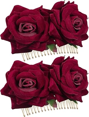 Flower flower hair clips Wedding accessories Flamenco women and girls.. DIAYTAR NIGERIA brings the marketplace to your home with budget-friendly prices and nationwide delivery.