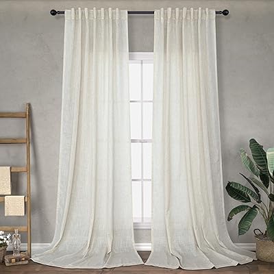 Natural linen curtains from 96 "for living room dining room 2 panels with eyelets.. Get more for less on DIAYTAR Nigeria — Nigeria’s favorite e-commerce platform.