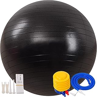 Anti-flavy Yoga Balle Anti-Slightening Howin of 65 cm, fitness exercise balloon at childbirth with gear pump, yoga at home and fitness accessories.. Reliable delivery, all over Nigeria — that’s DIAYTAR Nigeria promise.
