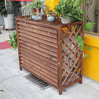 Flower shelf for outdoor air conditioner in solid wood, Wooden window air conditioner fence, exterior lens condenser, wooden air conditioning, brown, 80x32x70cm.. Discover thousands of products on DIAYTAR Nigeria with delivery between 5 to 8 days across the country.