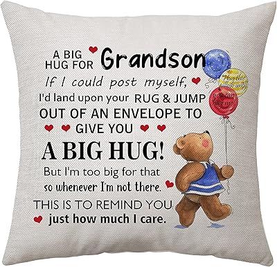 Pillowcase gift for grandchildren, birthday cushion covers for grandson, grandmother's gift and grandfather, long-distance cuddly gifts for grandchildren, wedding, Christmas (grandson).. Shop across boundaries with DIAYTAR NIGERIA's comprehensive catalog delivered nationwide at budget rates.