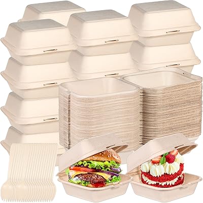 ARTITY 100 set of biodegradable disposable paper containers with lids.. DIAYTAR NIGERIA: Where shopping meets satisfaction with affordable prices and prompt delivery services.