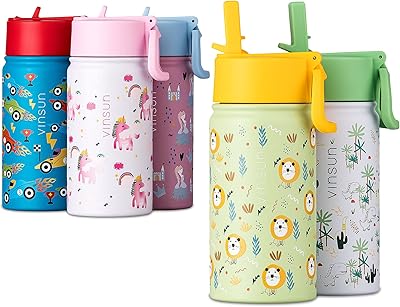 Water bottles Vinson Kids 350 ml with steel anti-leak straw.. Find more for less — only on DIAYTAR Nigeria.