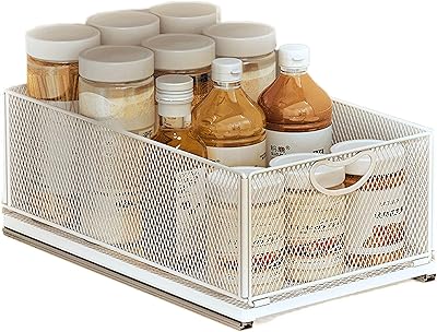 Sliding shelf for kitchen cabinet, storage organizer, sliding basket for bathroom organizer, spice shelf, cupboard organizer, Sliding storage for kitchen, bathroom or pantry.. Your new favorite way to shop online — DIAYTAR Nigeria.
