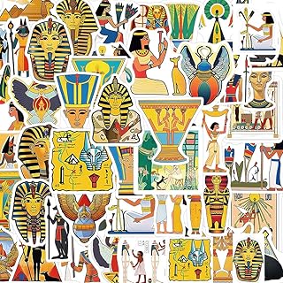 50pcs Egyptian vinyl stickers Ancient Egyptian Civilizations lost pyramid pharaoh sticker for water bottles, laptop, luggage, car, skateboarding, stickers in waterproof vinyl.. DIAYTAR NIGERIA delivers satisfaction with every purchase through our affordable and reliable service.