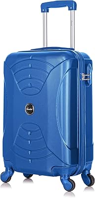 ABS rigid luggage bag with 4 KH2005 casters, pearl blue, handbag.. Shop with confidence at DIAYTAR NIGERIA, offering thousands of products with budget-friendly shipping.