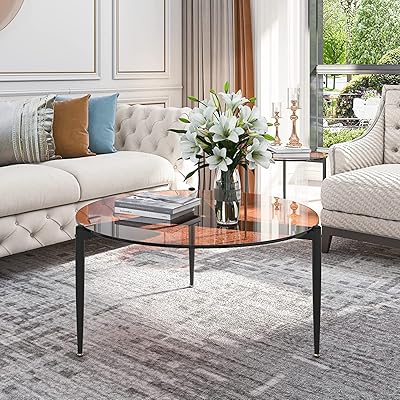 Round coffee table in tempered glass: large table of 80.. Experience the satisfaction of affordable shopping with DIAYTAR NIGERIA's nationwide 5-8 day delivery.