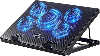 Kootk cooling cushion for laptop 12 "-17" 5 Silent LED fans and 2.. Experience the ultimate in shopping convenience with DIAYTAR NIGERIA's vast catalog and 5-8 day delivery.