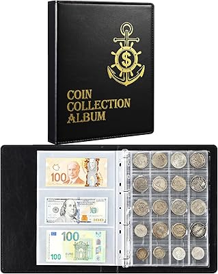 Collection book album of coins and coins, 130 pockets and support for books for coins and 60 supports for collection of coins (file of coins and currencies).. Shop smart, shop DIAYTAR - Nigeria's most affordable e-commerce platform with nationwide delivery.