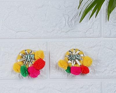 Itiha® Mini Pom Shubh Labh Hanging Porte Diwali Festival Gift.. Discover shopping made simple with DIAYTAR NIGERIA's comprehensive platform and nationwide delivery service.