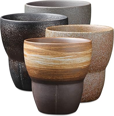 Cup with espresso and ceramic saucer, batch of 4, 170 ml, ceramic tea cups made by Japanese style for cappuccino.. DIAYTAR NIGERIA: Your gateway to affordable online retail with reliable delivery within the week.