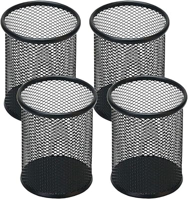 Metal holder in snow-colored mesh for office organizer, black, 4 rooms.. Everything you want, delivered fast — DIAYTAR Nigeria does it better.