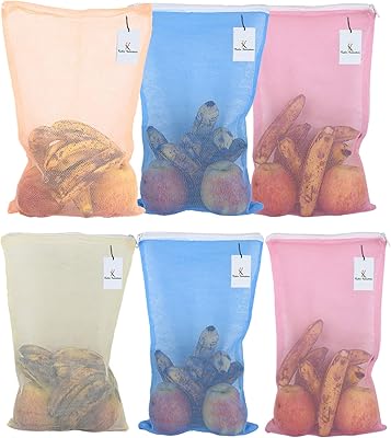 Set of 6 bags of refrigerator in microfiber with solid reusable meshes Cooper Industries, assorted (CTKTC959), pack of 6.. Need something fast? Order it now from DIAYTAR Nigeria.