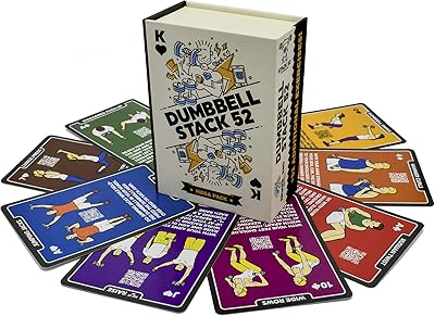 Pack of 52 game cards games with dumbbells, playing cards, training with dumbbells. Video instructions. Perfect for training with adjustable weights without dumbbells and doing fitness at home.. Your digital shopping companion, DIAYTAR NIGERIA offers unmatched value with nationwide shipping.