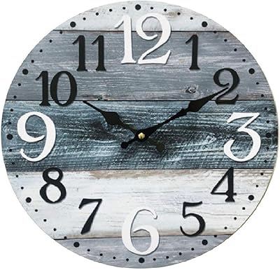 Rebecca wall clock Mobili white gray blue, MDF wood, classic style, interior decoration kitchen living room - dimension 33.8 cm x D 4 cm - art. Re6462.. Your everyday shopping companion, DIAYTAR NIGERIA offers unbeatable value with nationwide delivery.