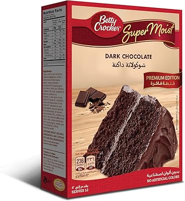 Super soft chocolate chocolate cake mixty Betty Crocker, 500 grams, fast and easy in 3 simple steps, rich taste, sufficient for 12 cups.. DIAYTAR NIGERIA: Bridging the gap between consumers and quality products with affordable nationwide shipping.