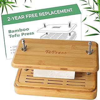 Tofu Press in Bamboo Yarkur, Tofu colander and integrated drain tank - easily eliminates tofu water and other foods.. DIAYTAR NIGERIA: Where shopping is a pleasure with affordable prices and reliable delivery service.