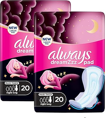 Always Dreams long and thick hygienic towels long night with wings pack of 20.. Experience shopping satisfaction with DIAYTAR NIGERIA's vast selection and budget-friendly delivery options.