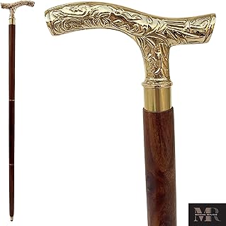 Souvnear walking cane derby wooden cane for men 37 brown brass ebony in shank t gold natural wood unisex as shown in the image.. Order today, receive this week — shopping with DIAYTAR Nigeria is that simple.