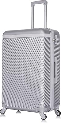 Light luggage in ABS with 4 silent casters KH1065, silver white, travel bag.. Transform your online shopping experience with DIAYTAR NIGERIA's affordable and diverse marketplace.