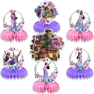 Isabella 7 -piece 3D Incant Fête fête supplies, double -sided honeycomb table decoration for Isabella Birthday Fête Decorations.. DIAYTAR NIGERIA: Your affordable gateway to thousands of products delivered promptly nationwide.