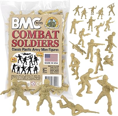 Classic military figurines in BMC dark beige plastic - 40 pieces of soldiers from the Second World War - Made in the United States.. Explore limitless products on DIAYTAR Nigeria — at the lowest prices.