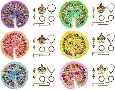 Krishna Garmashtmi Laddu Gopal ENSEMBLE 6 Pièces AVEC 6 Accessoires Chacun Avec Bal Gopal Kanhaji Pushak Et Thakurji Hair Robe Krishna Garmashtmi Gopal Faitmi Gopal Faiti Maini (Taille 0).. Shop with confidence at DIAYTAR NIGERIA, enjoying competitive prices and delivery within 8 days.