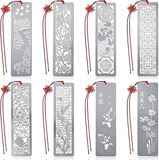 Set of stainless stainless steel metal-in-stainlessness with red node-node bookmakers, 4.5 x 1.25 inches, 8 pieces.. DIAYTAR NIGERIA: Where every shopping need is met with affordable prices and reliable 5-8 day delivery.