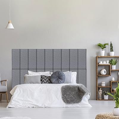 Head of the neuricson wall padded, soundproofed adhesive headboard, 4 individual gray wall panels (L - 23.7 "x L 9.9").. Everything you need is on DIAYTAR Nigeria — just a click away.