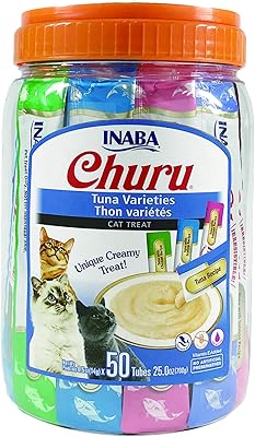 Catonies for creamy tuna cats to lick inpa churro, 4 matching flavors, pack of 50 tubes.. DIAYTAR NIGERIA brings the market to your screen with thousands of affordable products delivered to your door.