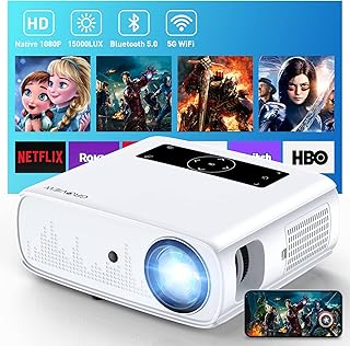 Grofio 15000 LUX 490 -year Original 1080p Bluetooth, 300 '' projector, 300 '' video projector, 4K and Zoom support, 5G synchronization, compatible with USB/ AV/ AV/ Smartphone/ IPAD/ TOPID/ TV/ TV Stick/ PS5.. Experience shopping satisfaction with DIAYTAR NIGERIA's vast selection and budget-friendly delivery options.