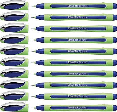 Fine Line Schneider Express Premium, fine 0.8 mm point, light green body, blue ink, 10 box (190003).. Shop from anywhere in Nigeria and receive your DIAYTAR purchases at affordable prices within a week.
