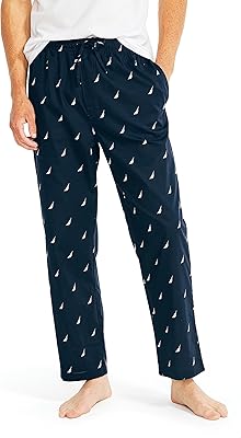 Nautica night pants for men in 100 % gentle knitted cotton with elastic waist and tightening cords.. Shop with confidence at DIAYTAR NIGERIA, where affordability meets reliability in less than 8 days.